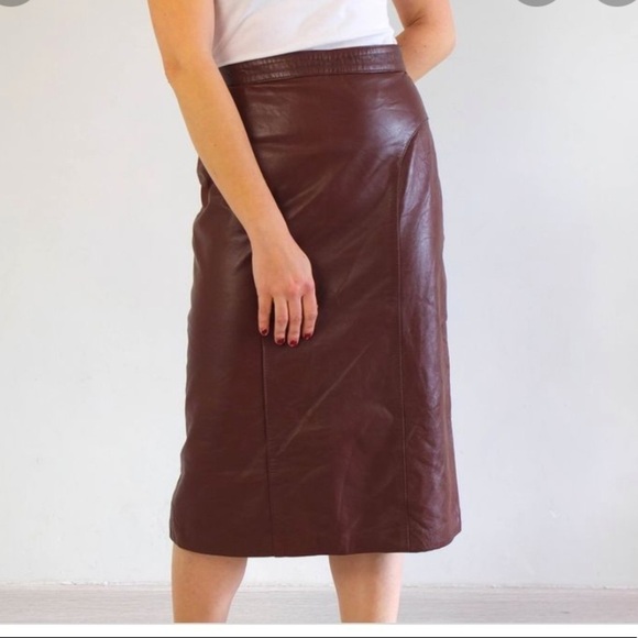 Vintage Maglia Genuine Leather Skirt - Picture 1 of 13